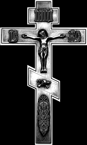 Крест распятие - картинки для гравировки